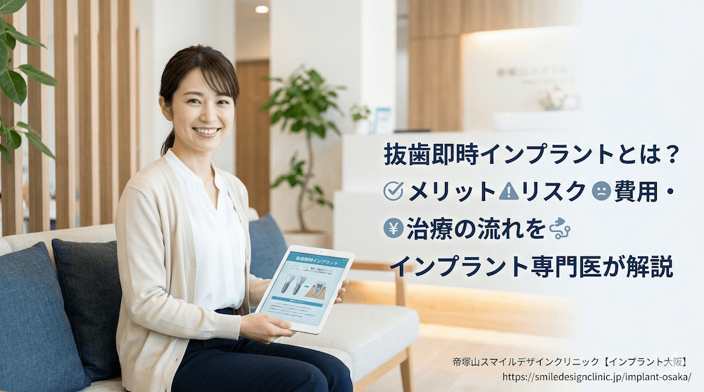 抜歯即時インプラントとは？メリット・リスク・費用・治療の流れをインプラント専門医が解説